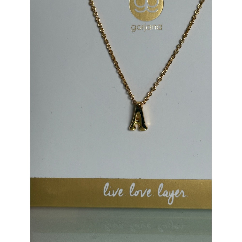 Gorjana Gold Necklace A Initial— New in Box! NWT